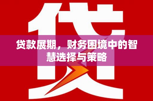 中寮贷款展期，财务困境中的智慧选择与策略