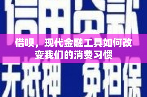 中寮借呗，现代金融工具如何改变我们的消费习惯