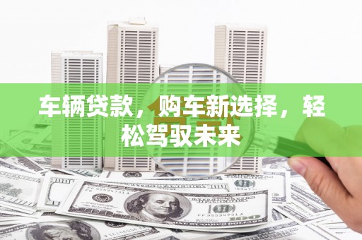 中寮车辆贷款，购车新选择，轻松驾驭未来