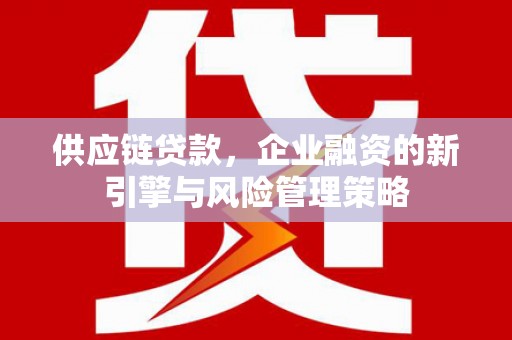 中寮供应链贷款，企业融资的新引擎与风险管理策略