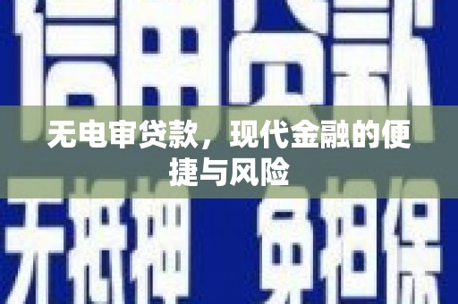 中寮无电审贷款，现代金融的便捷与风险