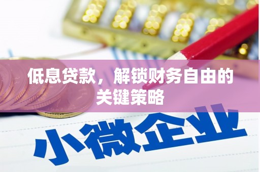 中寮低息贷款，解锁财务自由的关键策略