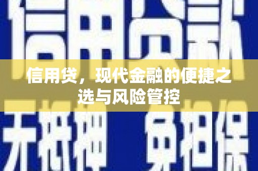 中寮信用贷，现代金融的便捷之选与风险管控