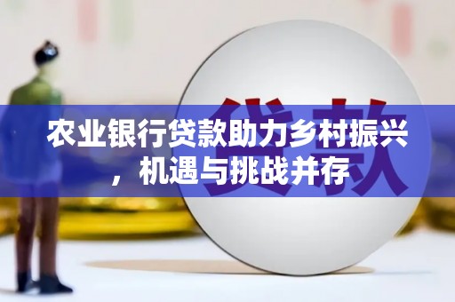 中寮农业银行贷款助力乡村振兴，机遇与挑战并存