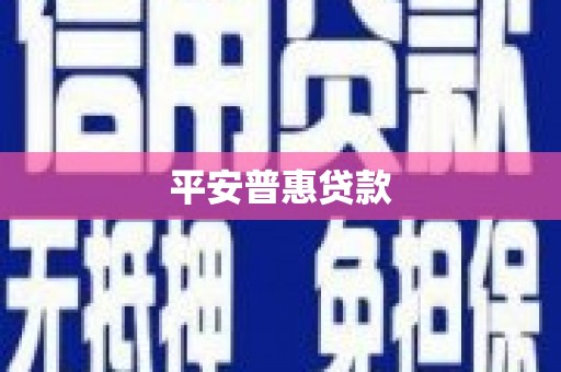中寮平安普惠贷款