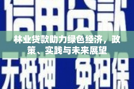 中寮林业贷款助力绿色经济，政策、实践与未来展望