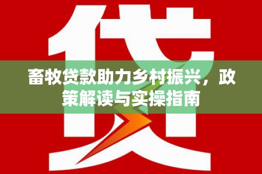 中寮畜牧贷款助力乡村振兴，政策解读与实操指南