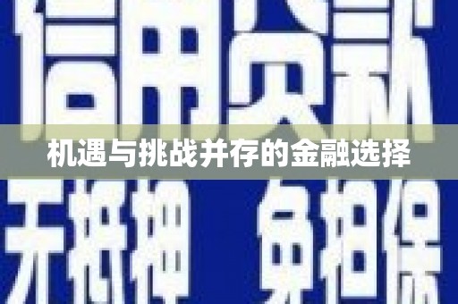 中寮机遇与挑战并存的金融选择