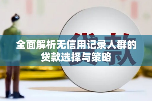 中寮全面解析无信用记录人群的贷款选择与策略