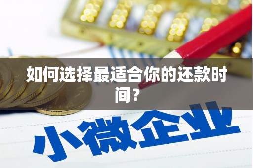 中寮如何选择最适合你的还款时间？