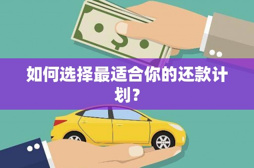 中寮如何选择最适合你的还款计划？